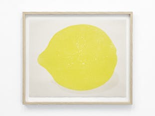 a big lemon  *from group exhibition "Linocut" at Gallery Nomart